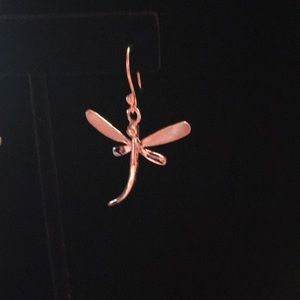 Silver dragonfly earrings